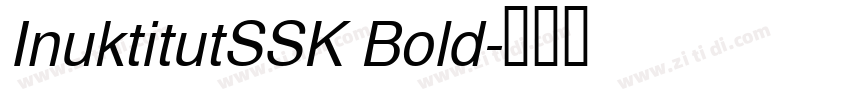 InuktitutSSK Bold字体转换
